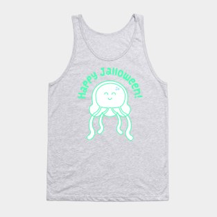 Happy Jalloween! Jellyfish Green! Tank Top